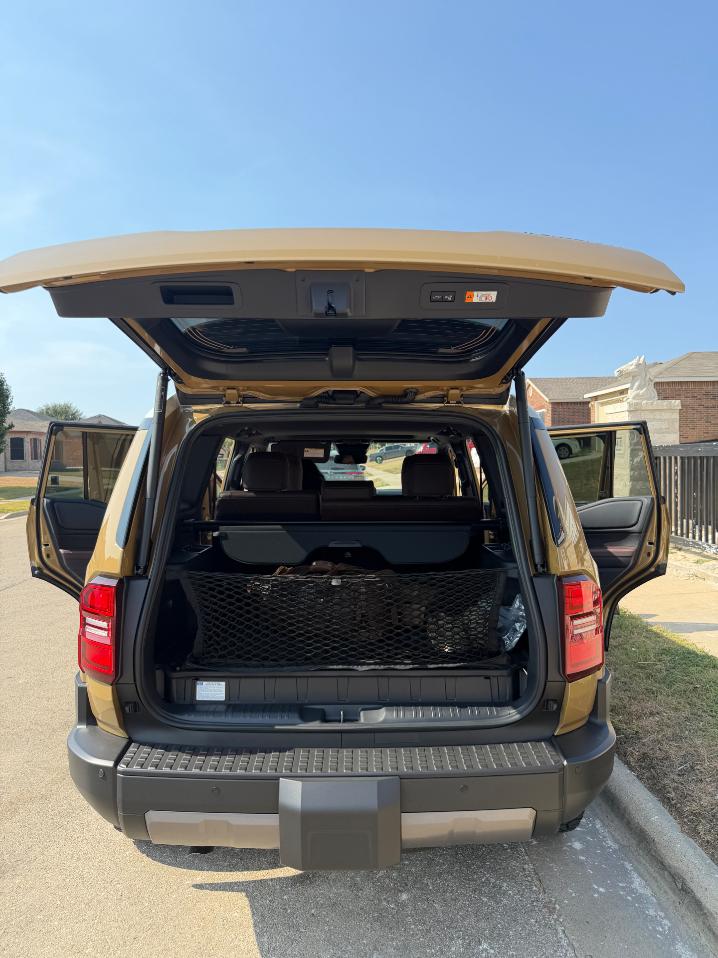 Open cargo area of the Toyota Land Cruiser