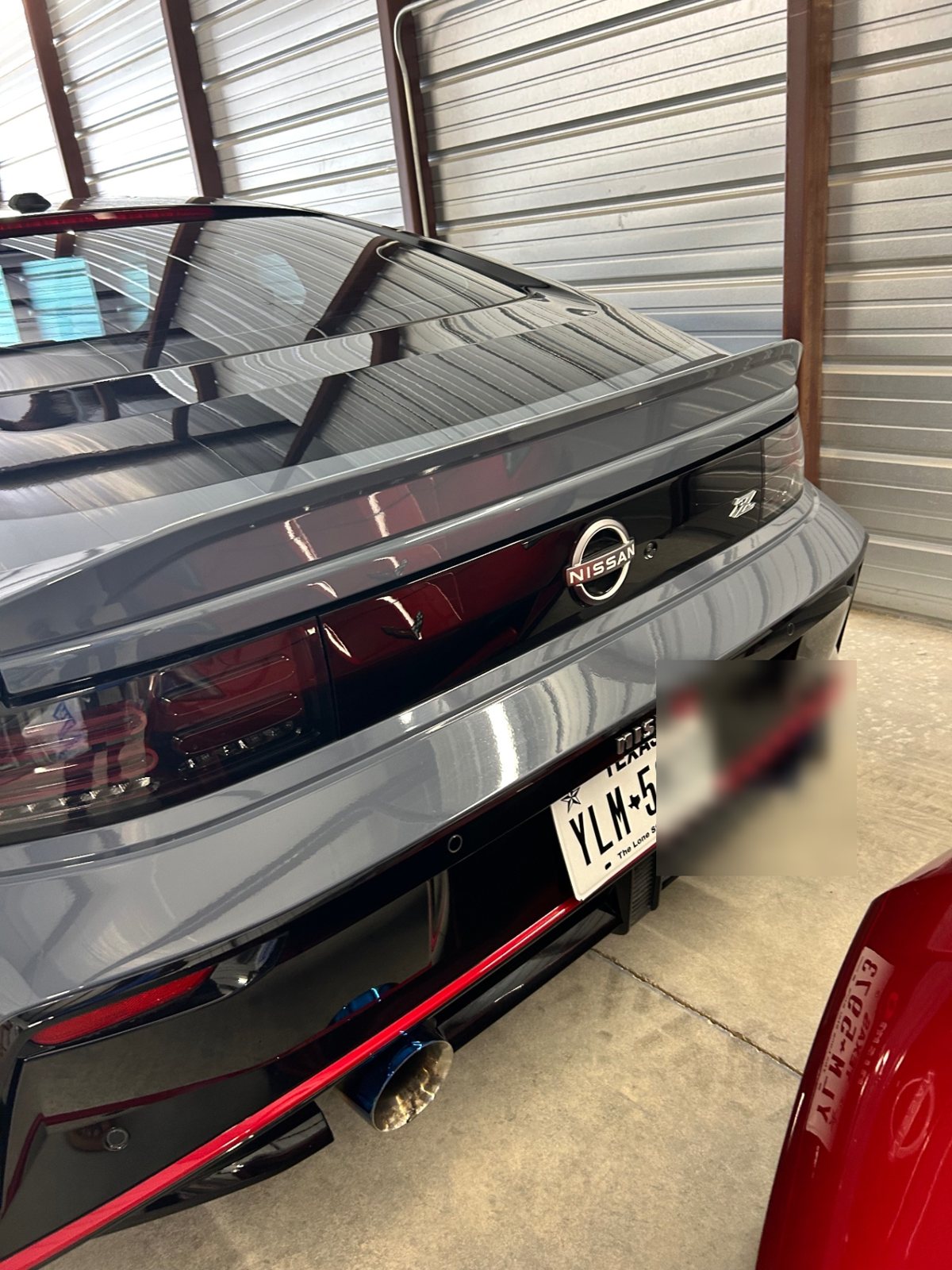 Titanium-tipped exhaust on the Nissan Z NISMO
